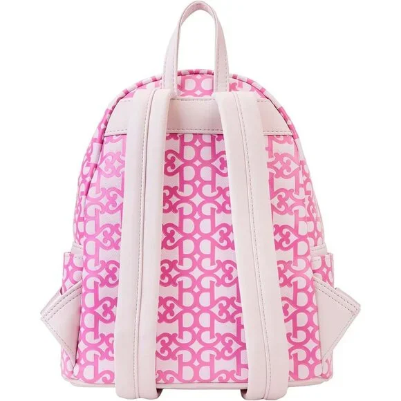 Loungefly Barbie The Movie Logo Double Strap Mini Backpack - Picture 3 of 8